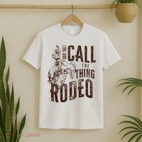 Retro Western They Call The Thing Rodeo Cowboy Howdy T-Shirt thumb 2