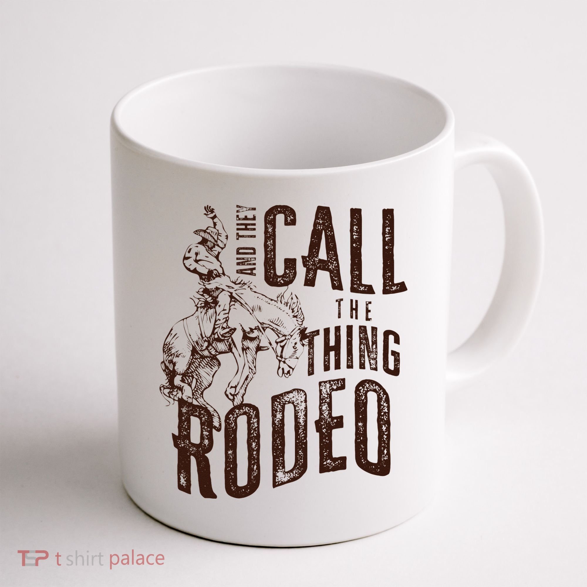 Retro Western They Call The Thing Rodeo Cowboy Howdy Coffee Mug