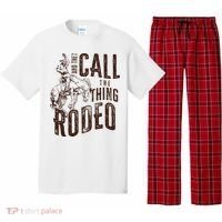 Retro Western They Call The Thing Rodeo Cowboy Howdy Pajama Set thumb 0