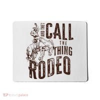 Retro Western They Call The Thing Rodeo Cowboy Howdy Mousepad thumb 0