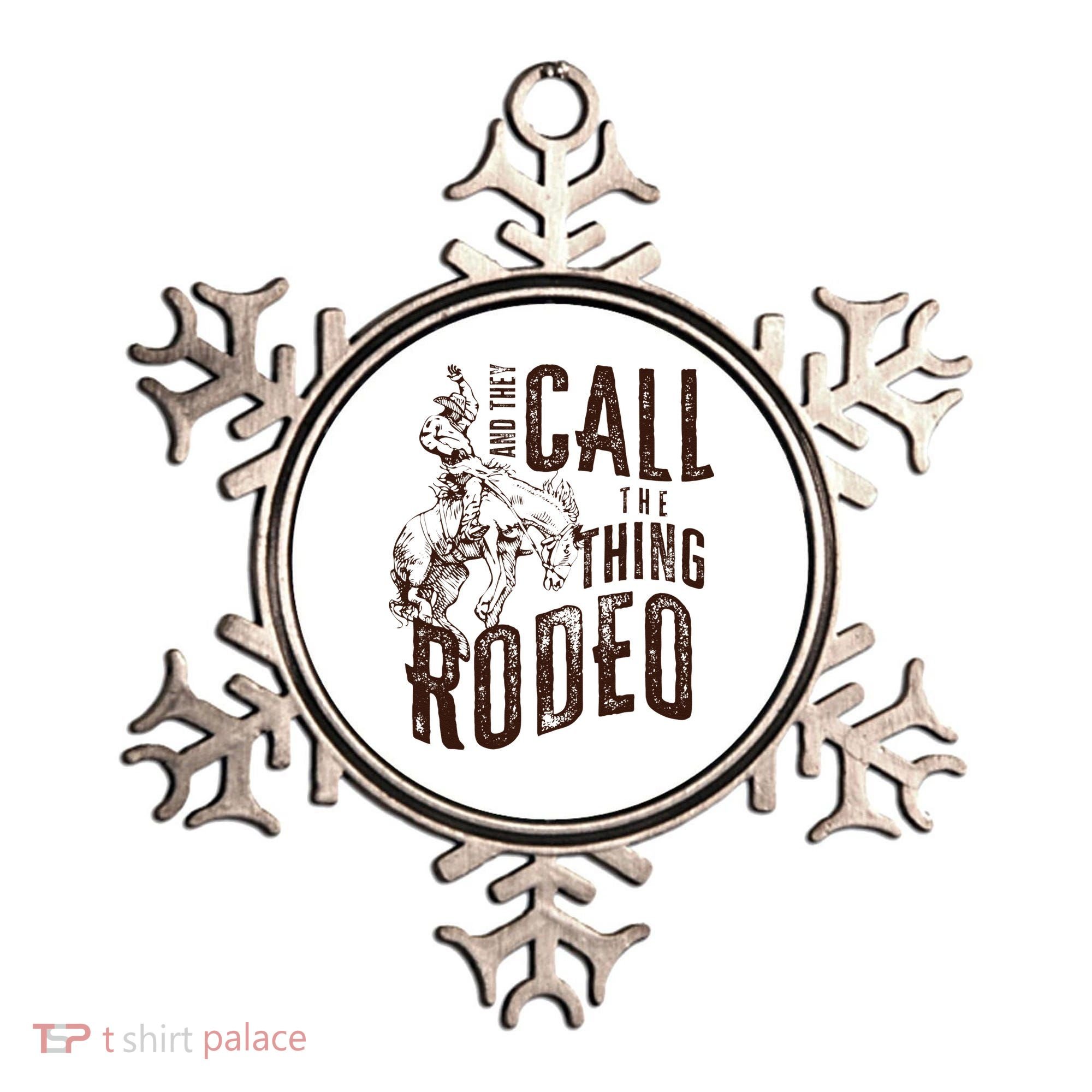 Retro Western They Call The Thing Rodeo Cowboy Howdy Ornament