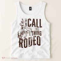 Retro Western They Call The Thing Rodeo Cowboy Howdy Tank Top thumb 2