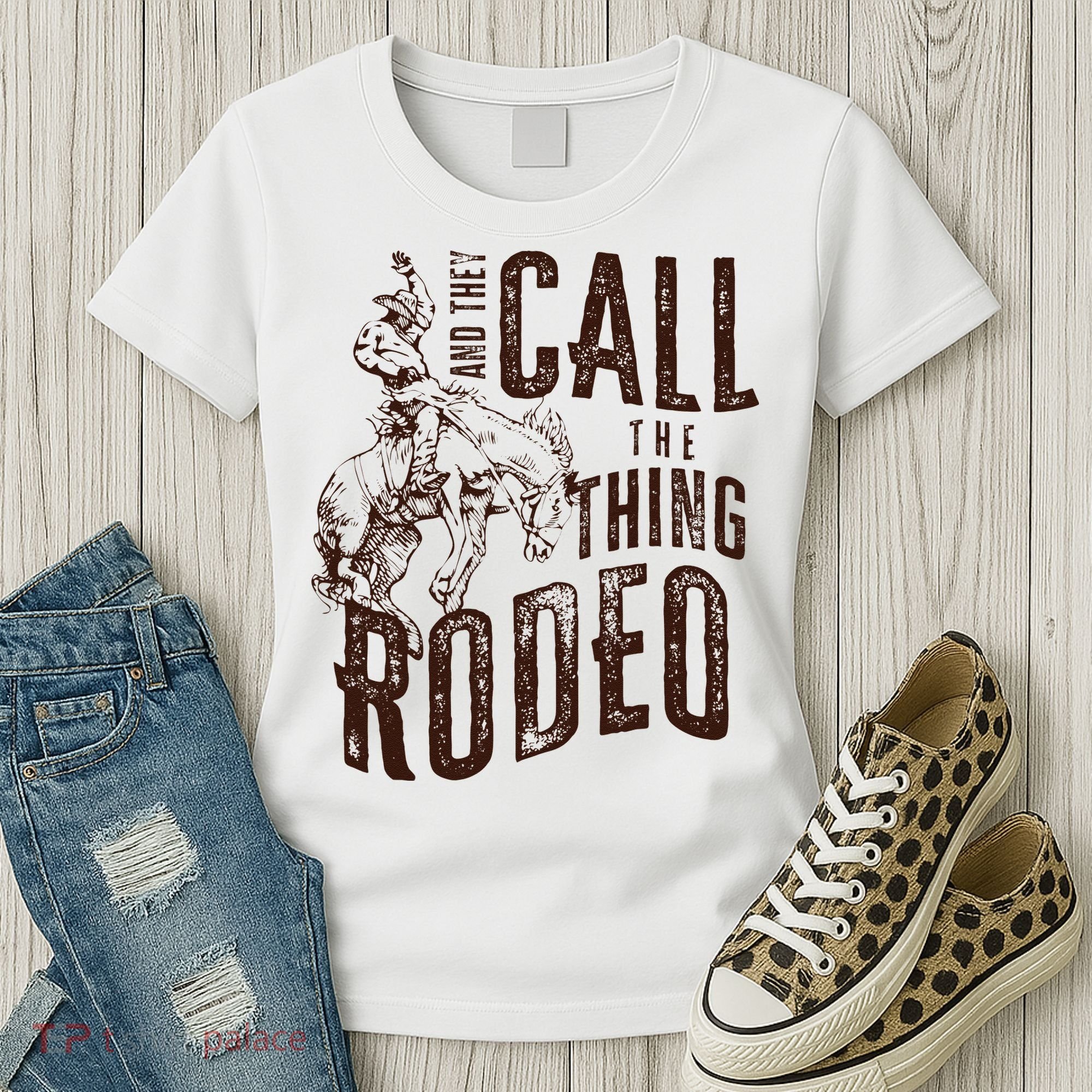 Retro Western They Call The Thing Rodeo Cowboy Howdy Women's T-Shirt