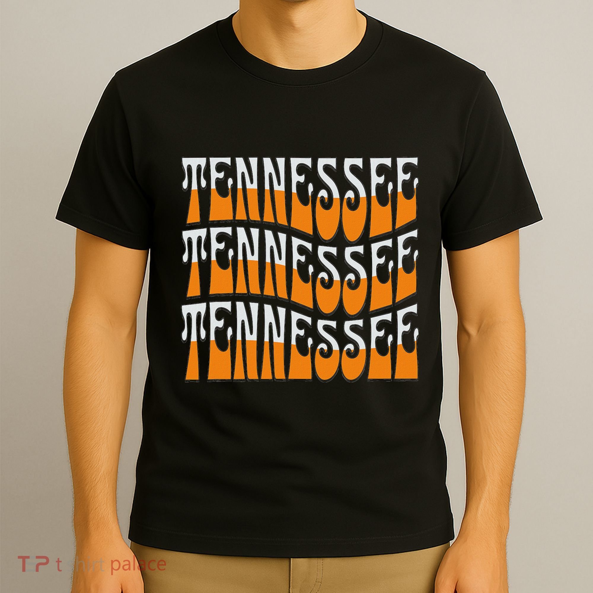 Retro Wavy Tennessee S Tennessee Orange T-Shirt