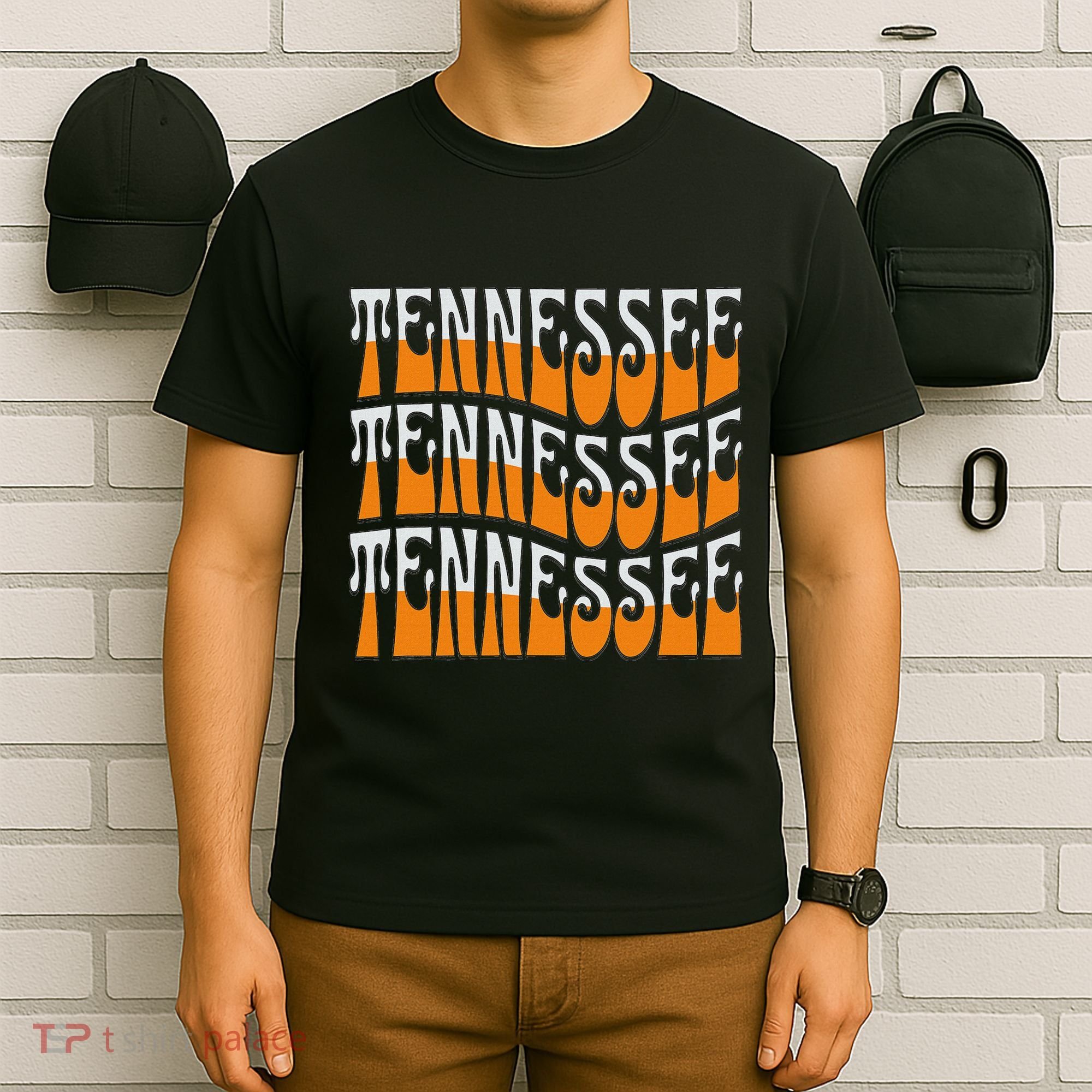 Retro Wavy Tennessee S Tennessee Orange T-Shirt