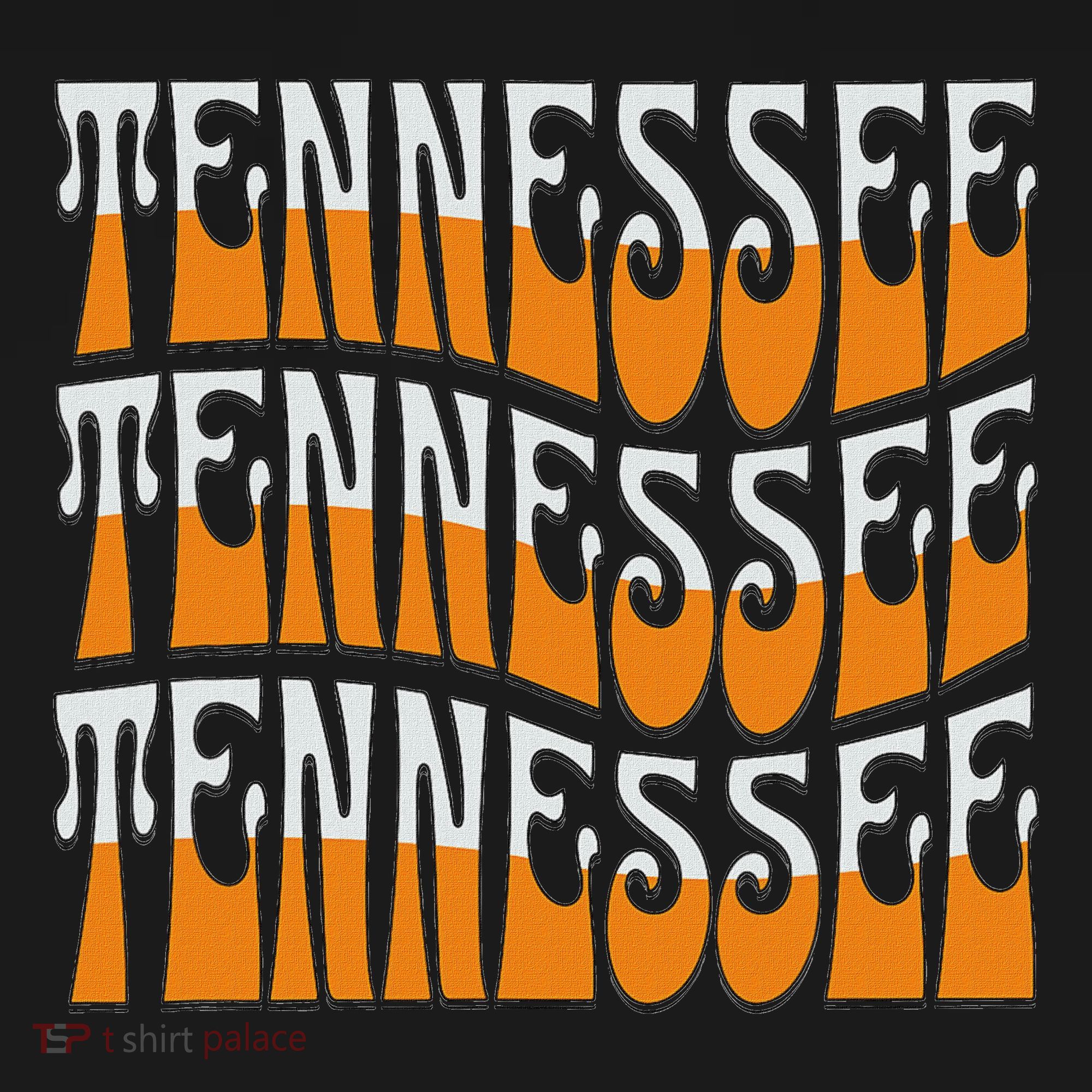 Retro Wavy Tennessee S Tennessee Orange Women's Hoodie