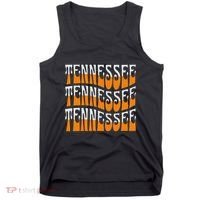 Retro Wavy Tennessee S Tennessee Orange Tank Top thumb 0