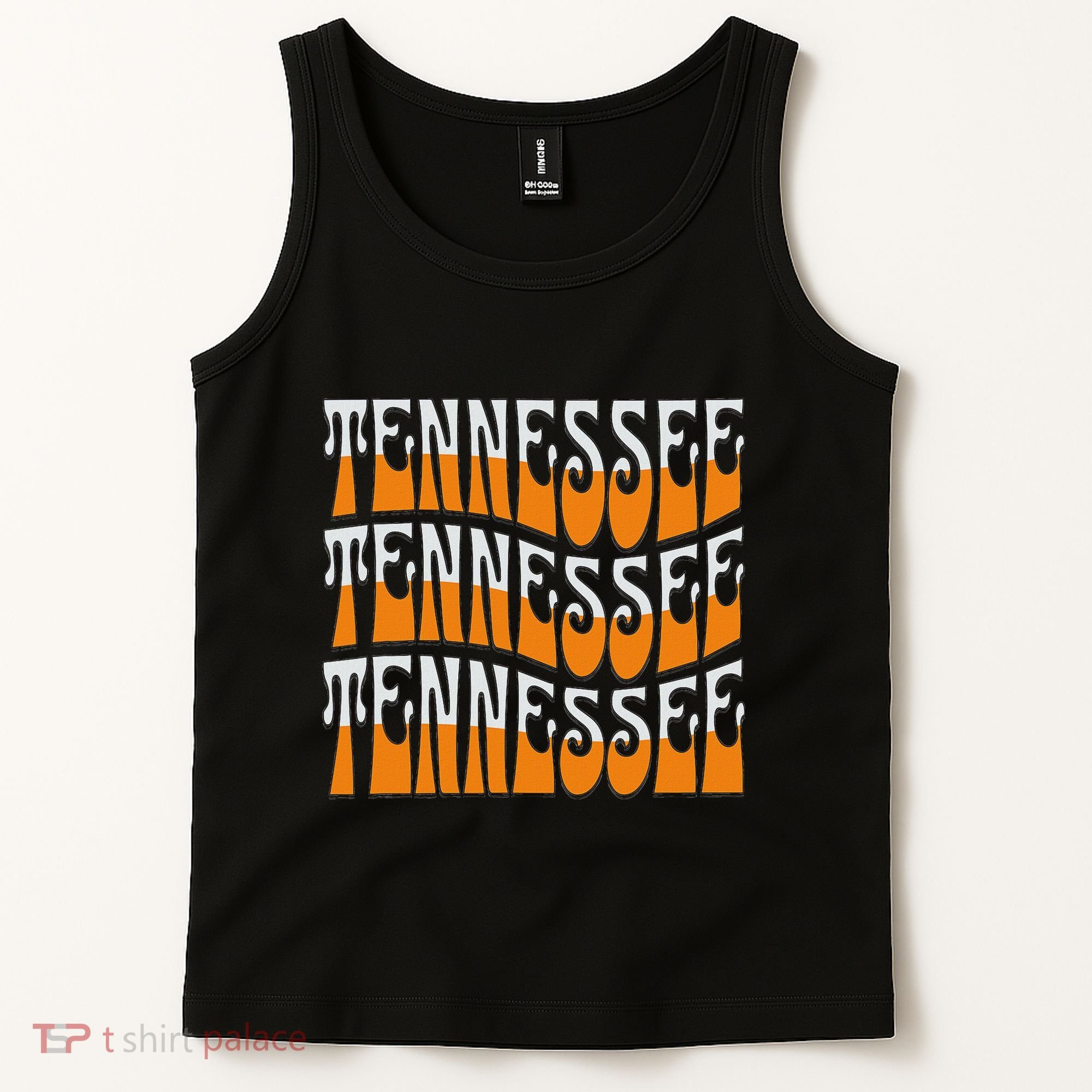 Retro Wavy Tennessee S Tennessee Orange Tank Top