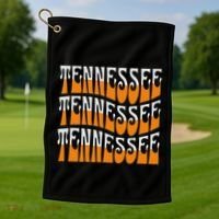 Retro Wavy Tennessee S Tennessee Orange Golf Towel thumb 1