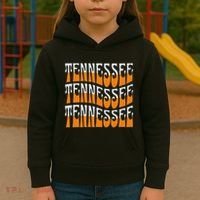 Retro Wavy Tennessee S Tennessee Orange Kids Hoodie thumb 3