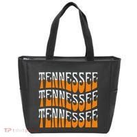 Retro Wavy Tennessee S Tennessee Orange Tote Bag thumb 0