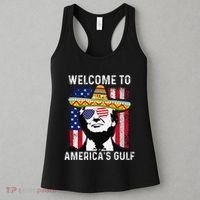 Retro Welcome To AmericaS Gulf Funny Trump Mexico America Women's Tank Top thumb 3