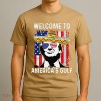 Retro Welcome To AmericaS Gulf Funny Trump Mexico America T-Shirt thumb 3