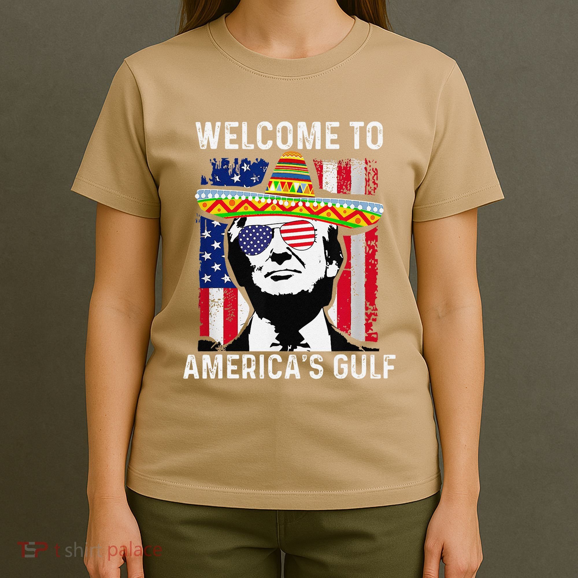 Retro Welcome To AmericaS Gulf Funny Trump Mexico America T-Shirt