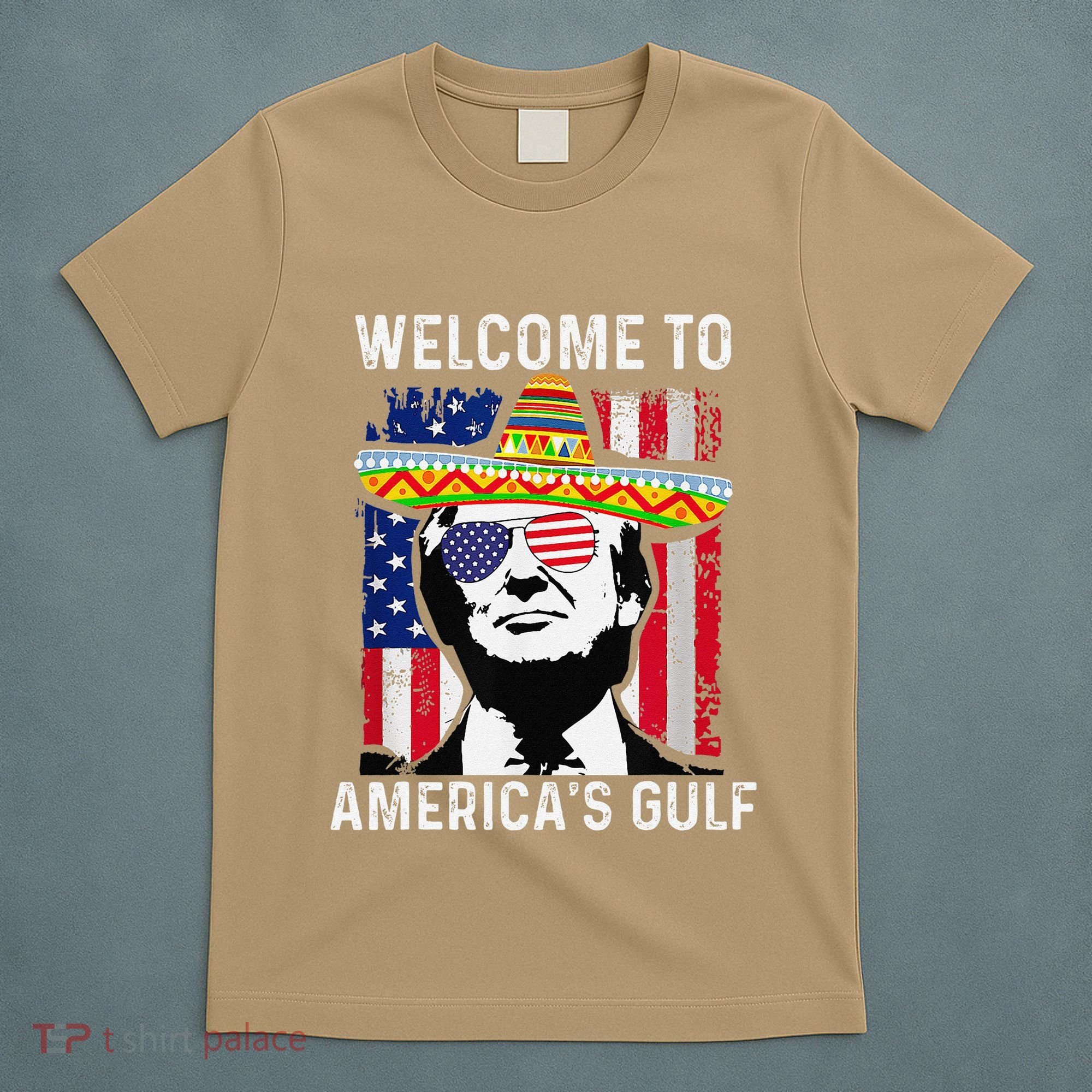 Retro Welcome To AmericaS Gulf Funny Trump Mexico America T-Shirt