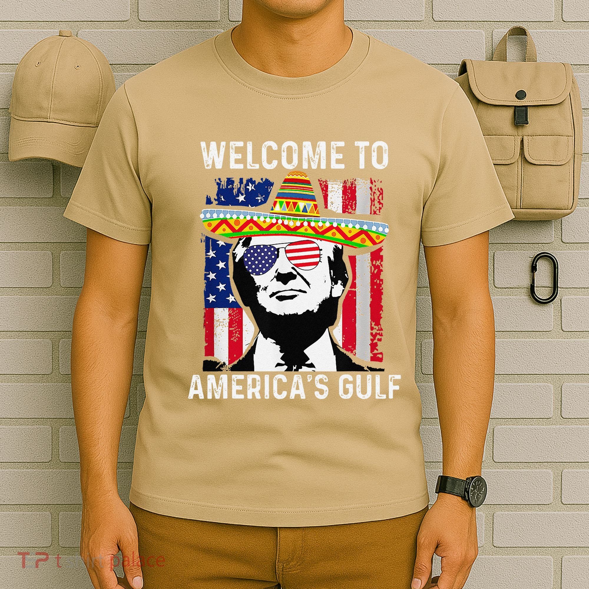 Retro Welcome To AmericaS Gulf Funny Trump Mexico America T-Shirt