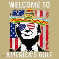 Retro Welcome To AmericaS Gulf Funny Trump Mexico America T-Shirt thumb 7