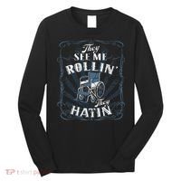 retro Wheelchair They See Me Rollin They Hatin  Long Sleeve Shirt thumb 0