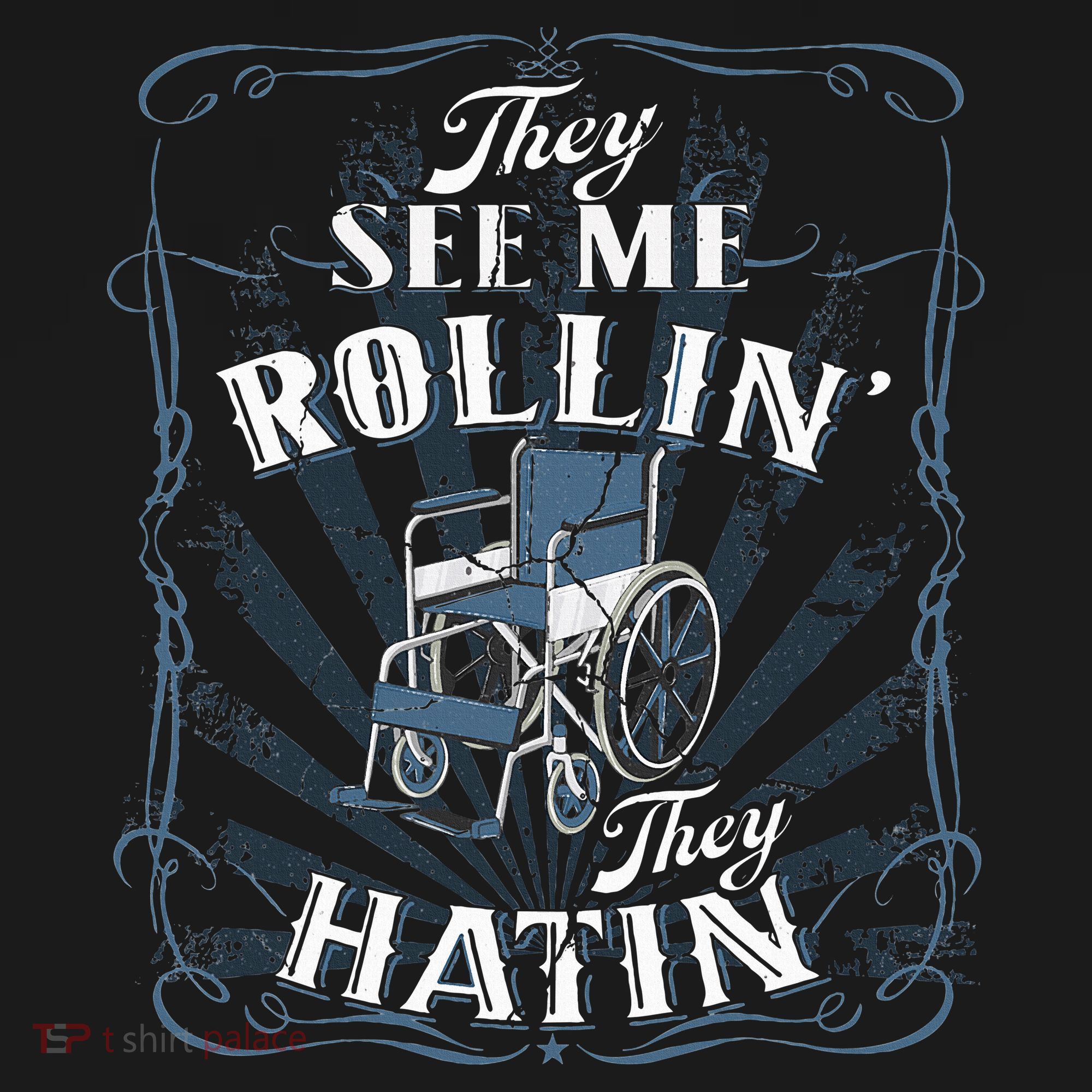 retro Wheelchair They See Me Rollin They Hatin  Coaster