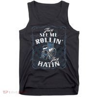 retro Wheelchair They See Me Rollin They Hatin  Tank Top thumb 0