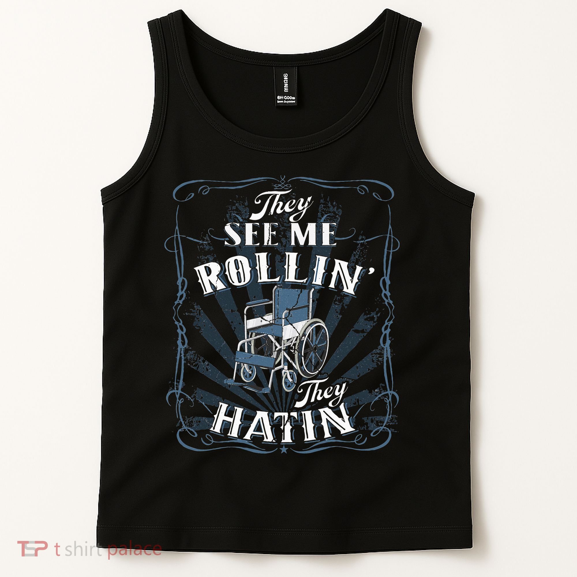 retro Wheelchair They See Me Rollin They Hatin  Tank Top