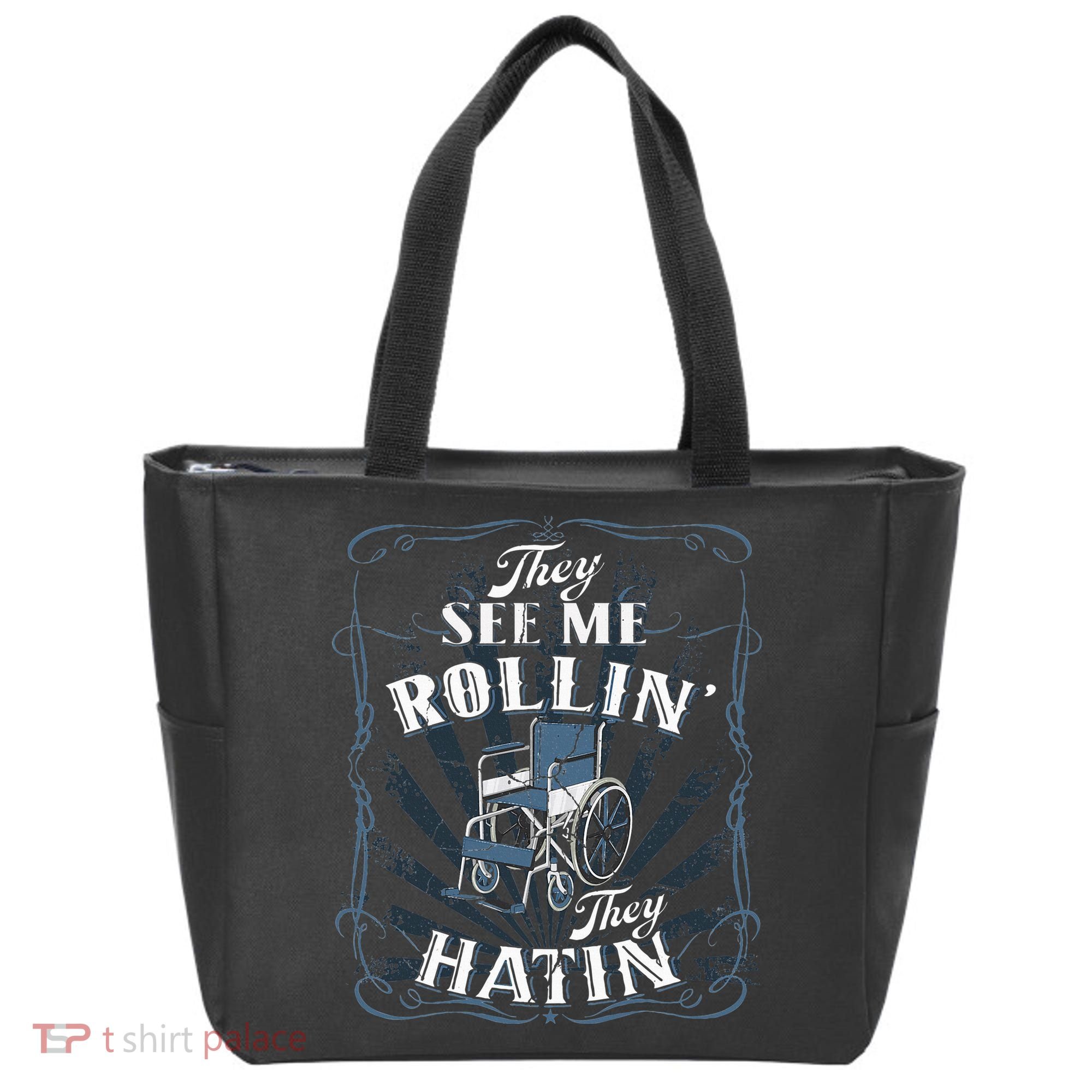 retro Wheelchair They See Me Rollin They Hatin  Tote Bag