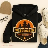 Retro Wisconsin Up North Hoodie thumb 4