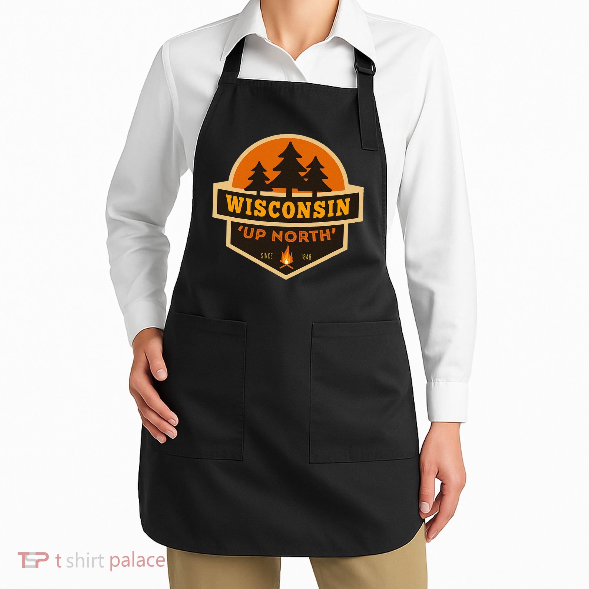 Retro Wisconsin Up North Apron