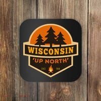 Retro Wisconsin Up North Coaster thumb 0