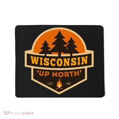 Retro Wisconsin Up North Mousepad
