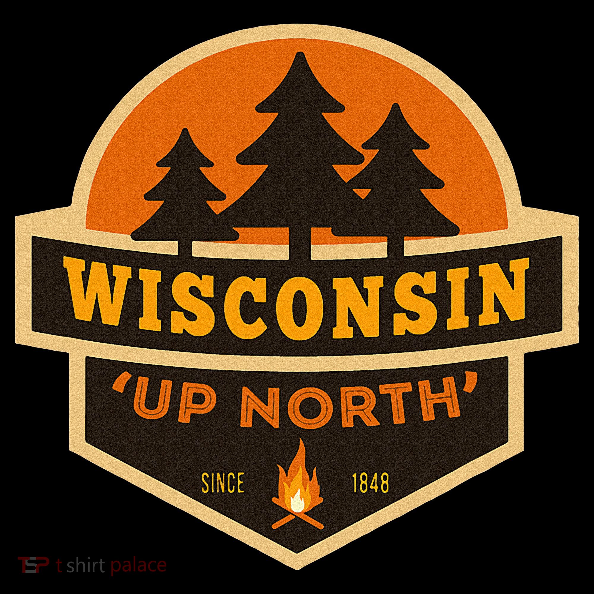 Retro Wisconsin Up North Mousepad
