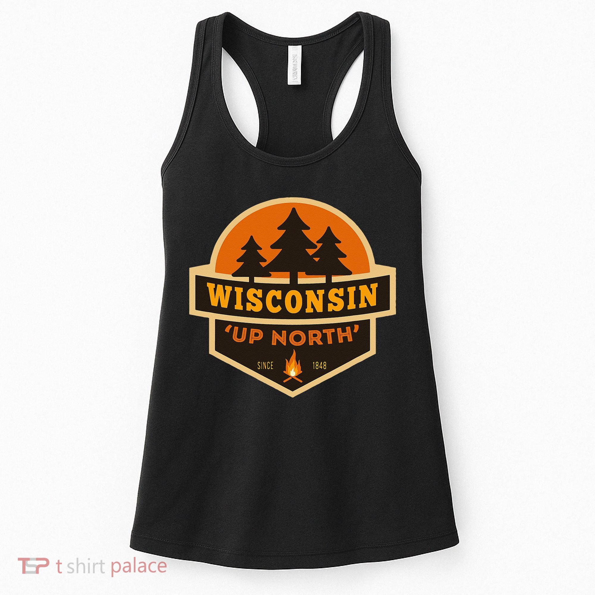 Retro Wisconsin Up North Women's Tank Top