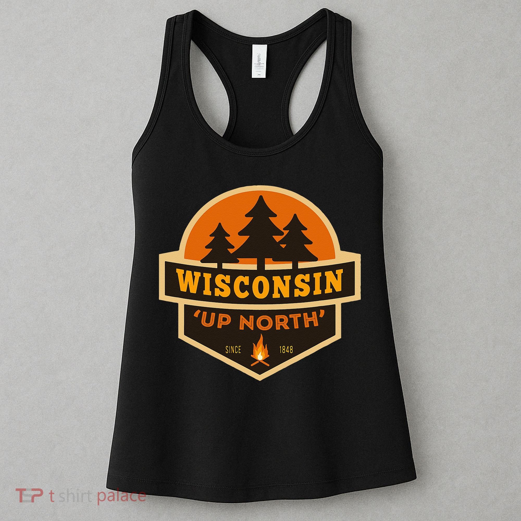 Retro Wisconsin Up North Women's Tank Top