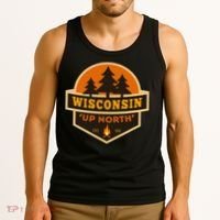 Retro Wisconsin Up North Tank Top thumb 3