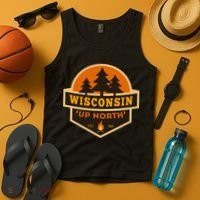 Retro Wisconsin Up North Tank Top thumb 4