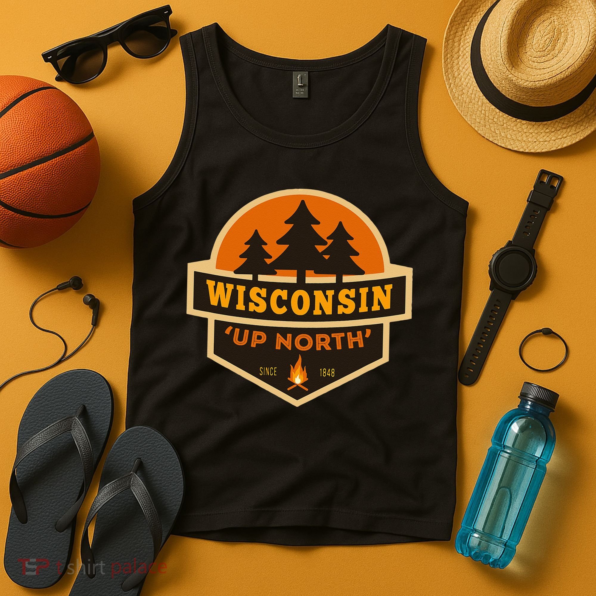 Retro Wisconsin Up North Tank Top