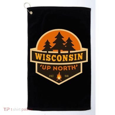 Retro Wisconsin Up North Golf Towel