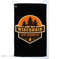 Retro Wisconsin Up North Golf Towel thumb 0