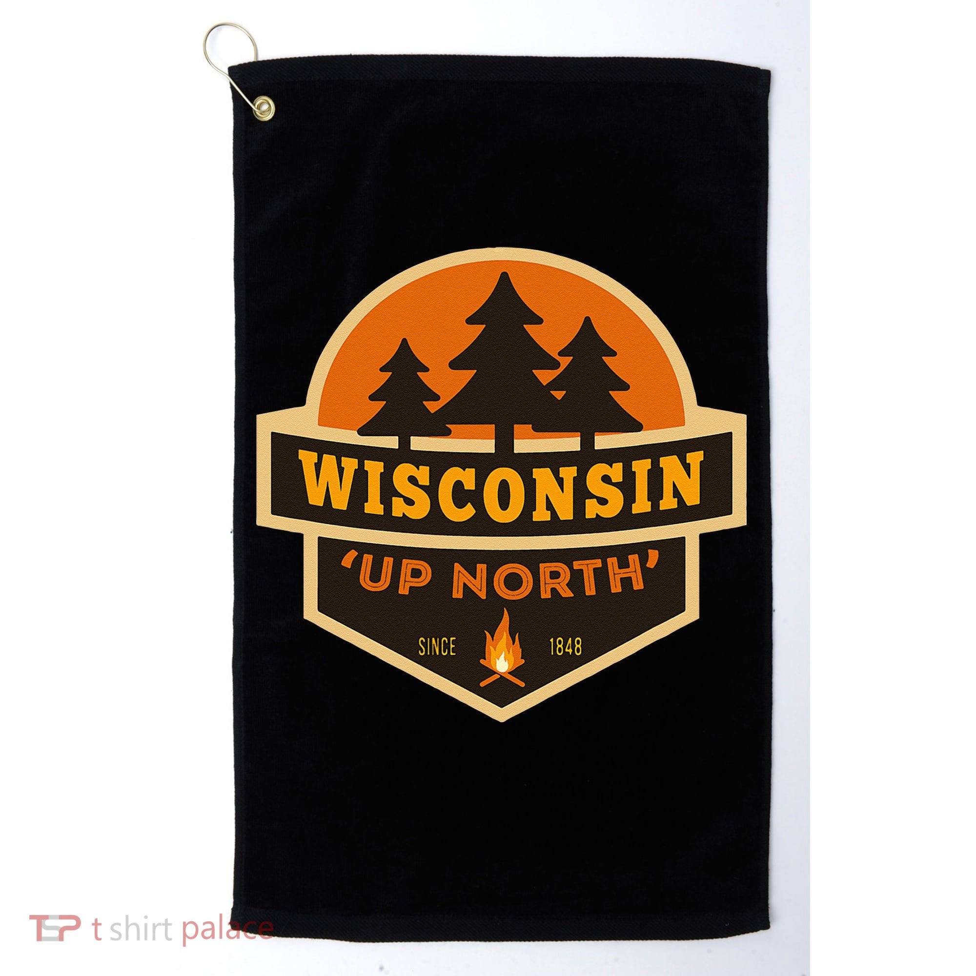 Retro Wisconsin Up North Golf Towel