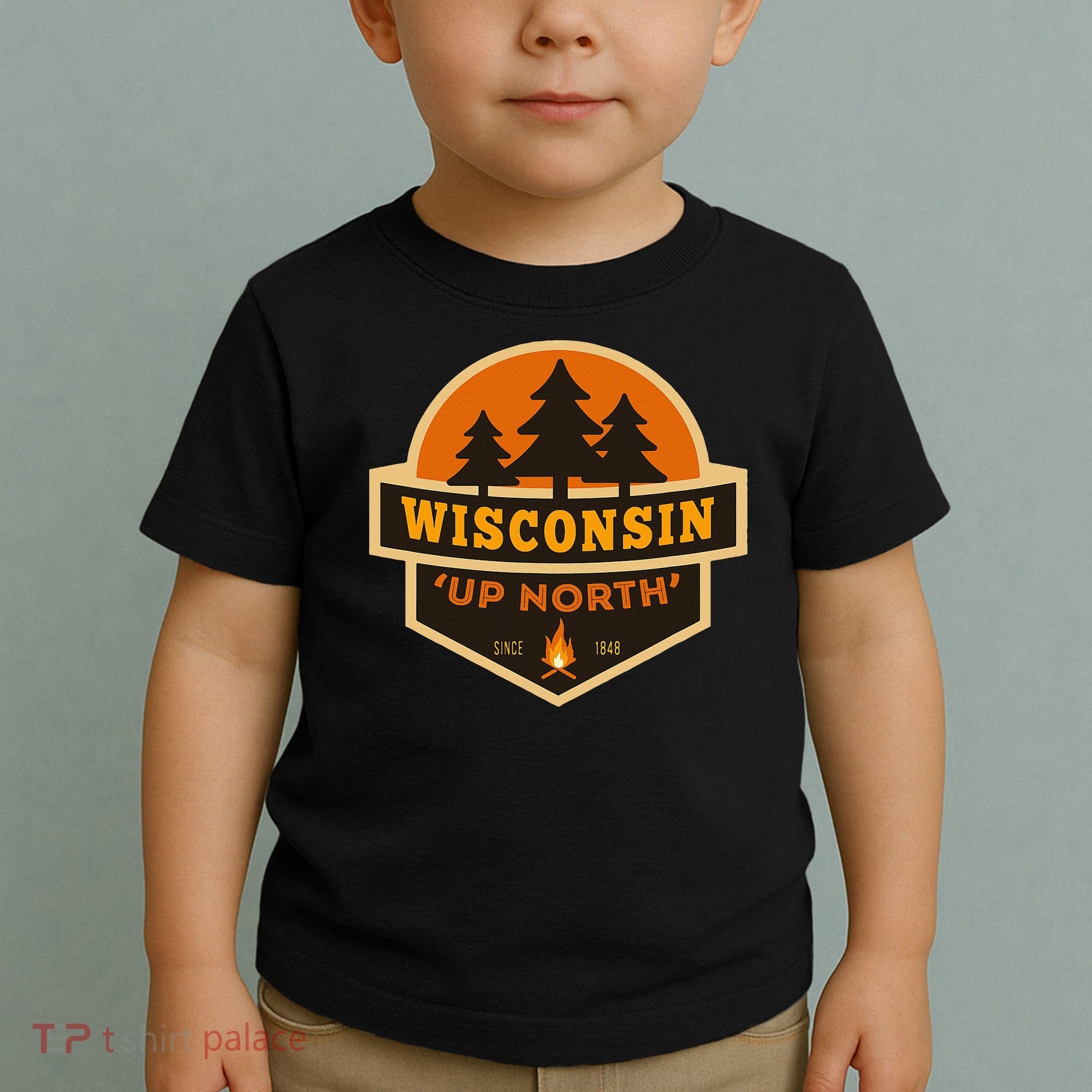 Retro Wisconsin Up North Toddler T-Shirt