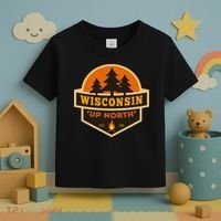 Retro Wisconsin Up North Toddler T-Shirt thumb 3