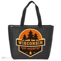 Retro Wisconsin Up North Tote Bag thumb 0