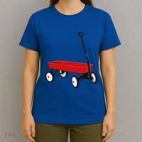 Red Wagon Vintage Toy T-Shirt thumb 4