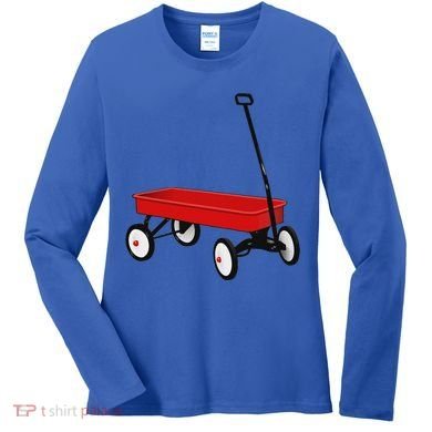 Red Wagon Vintage Toy Women's Long Sleeve Shirt
