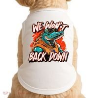 Retro We WonT Back Down Blue And Orange Gator Doggie Tank thumb 0