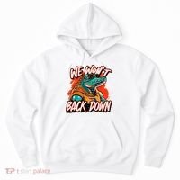 Retro We WonT Back Down Blue And Orange Gator Hoodie thumb 0