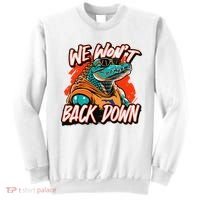 Retro We WonT Back Down Blue And Orange Gator Sweatshirt thumb 0