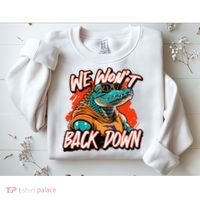 Retro We WonT Back Down Blue And Orange Gator Sweatshirt thumb 2