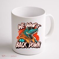 Retro We WonT Back Down Blue And Orange Gator Coffee Mug thumb 1
