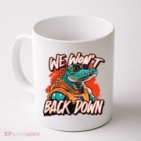 Retro We WonT Back Down Blue And Orange Gator Coffee Mug thumb 0
